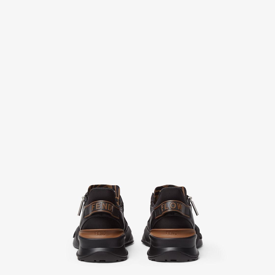 Fendi Flow SneakersBlack leather low-tops Product Image