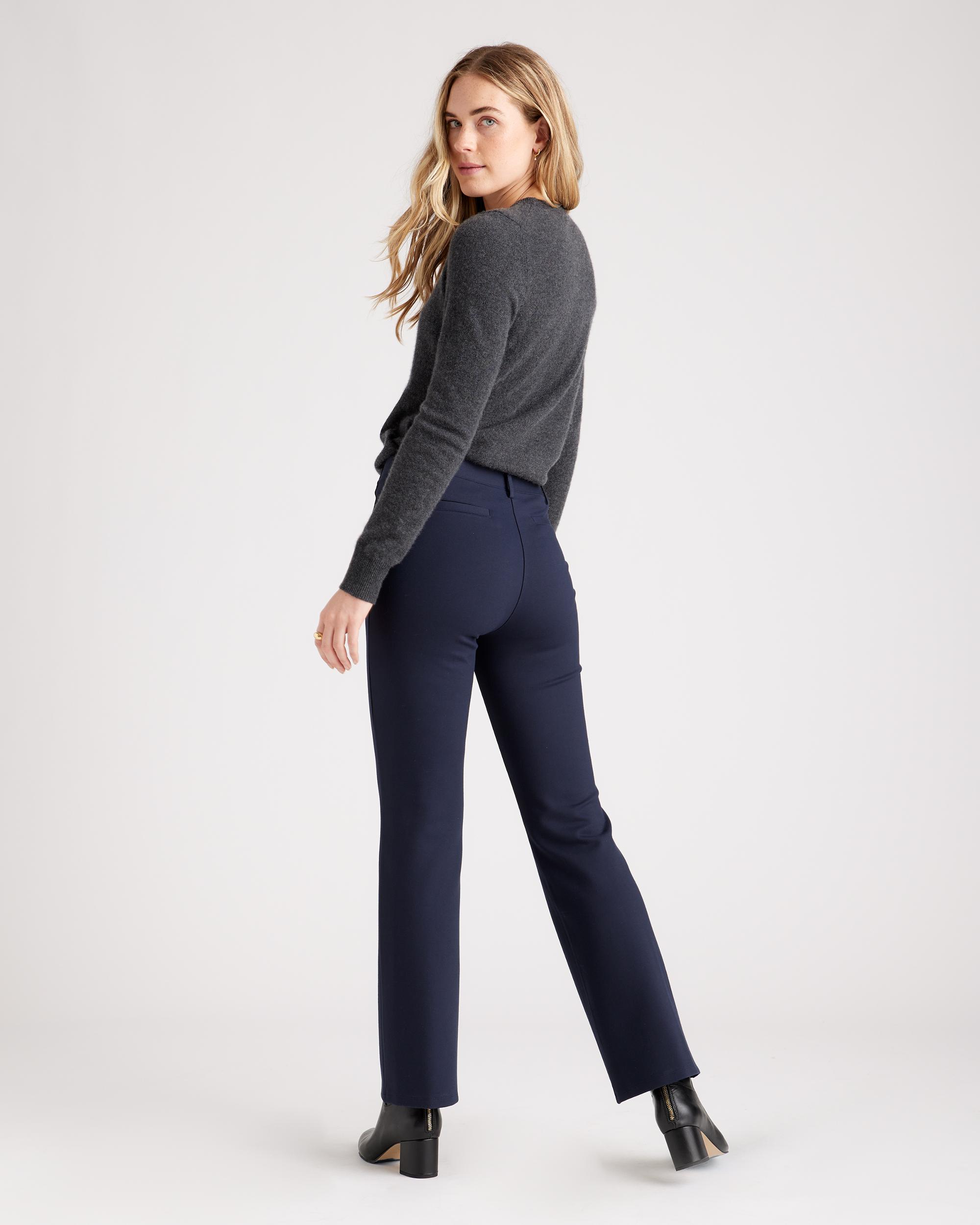 Quince | Women's Ponte Bootcut Pants Ultra-Stretch Versatile Pant, Rayon Product Image