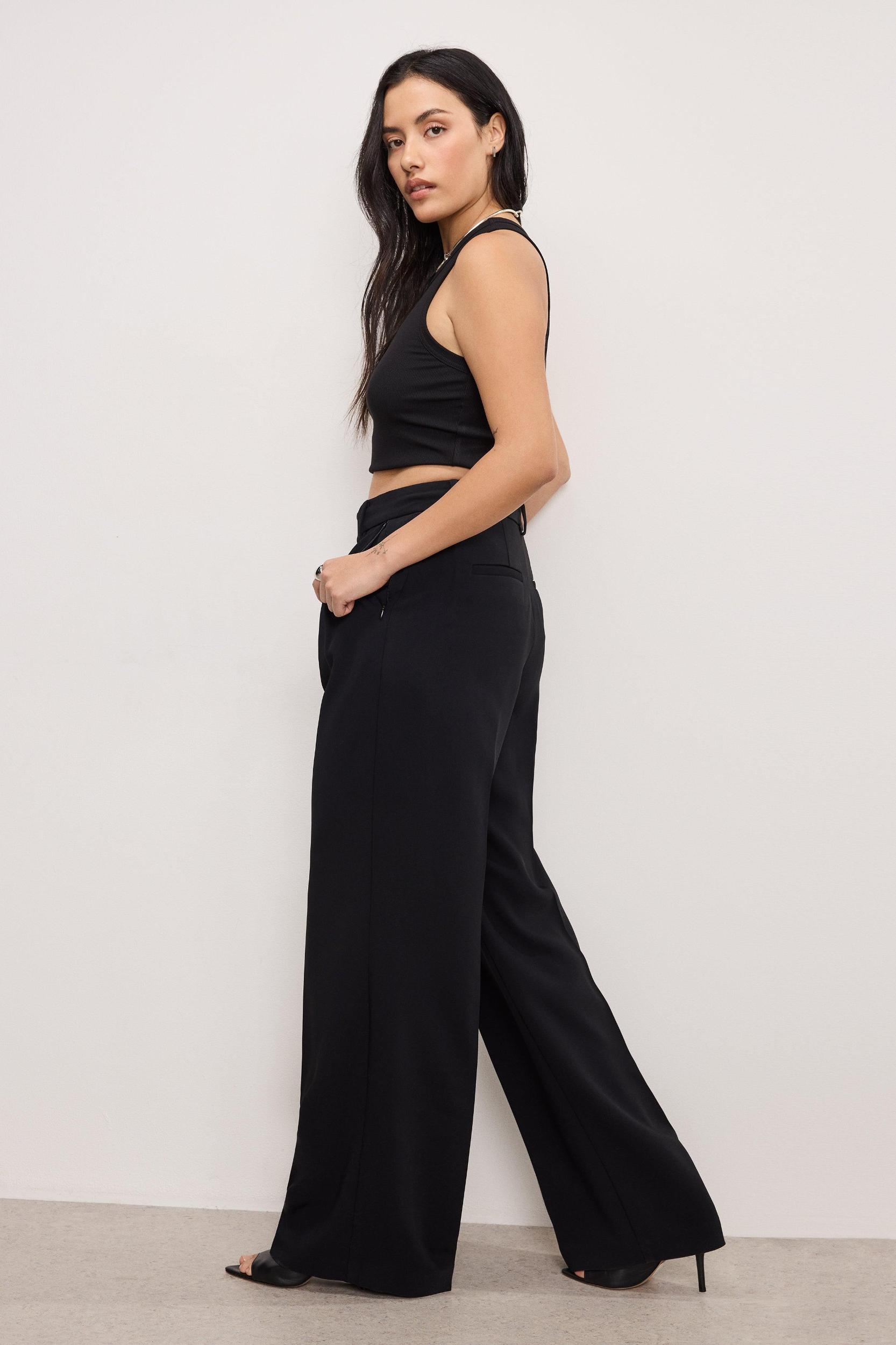 LUXE SUITING TROUSERS | BLACK001 Product Image