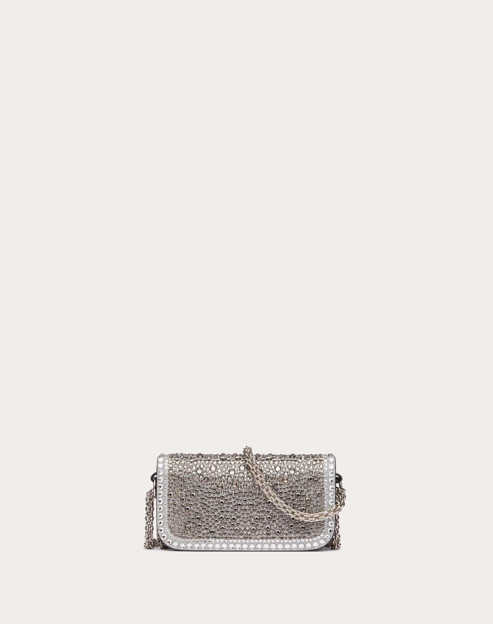 Small Valentino Garavani Locò Shoulder Bag With Rhinestones Product Image