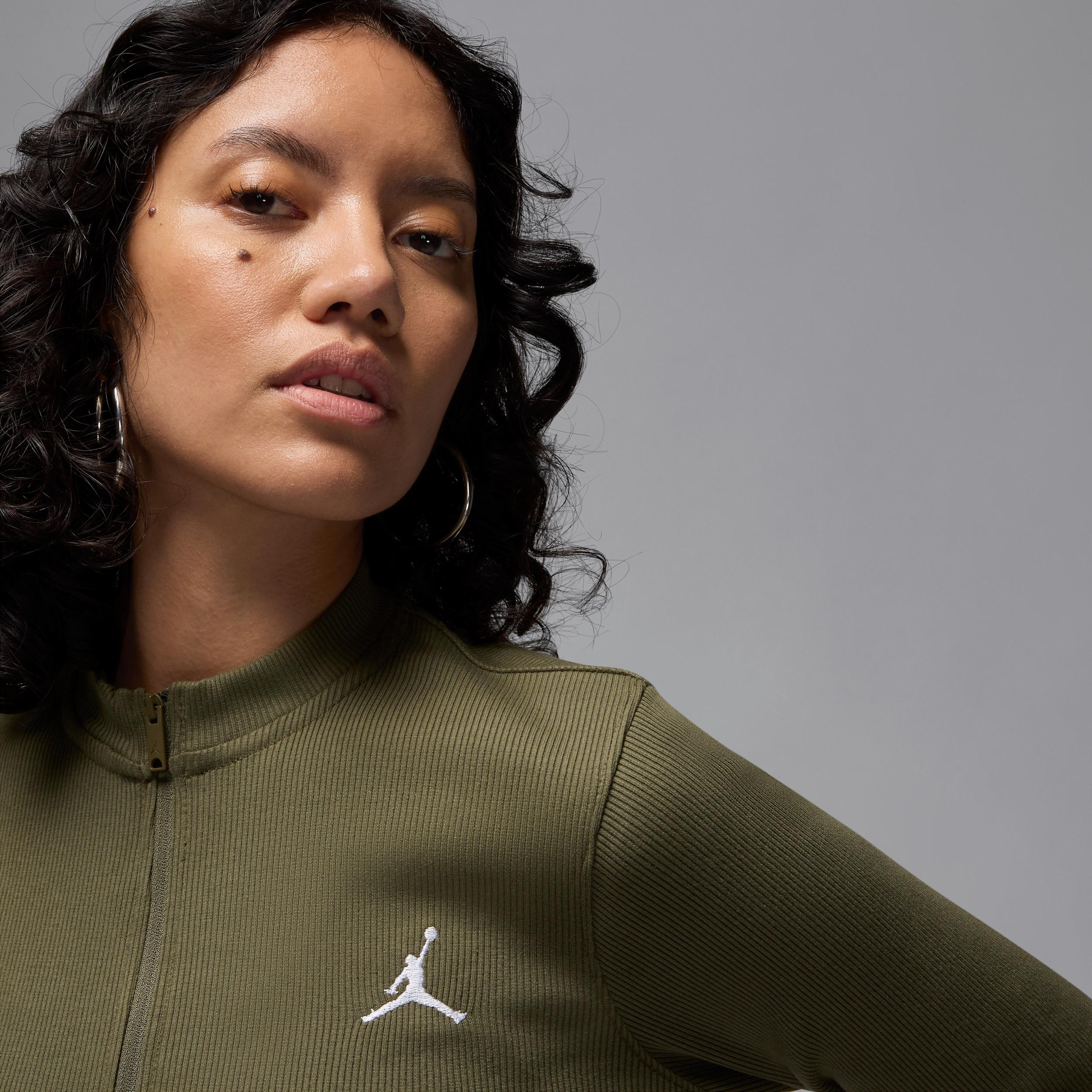 Womens Jordan 1/2-Zip Long-Sleeve Knit Dress | HF9477-010 Product Image