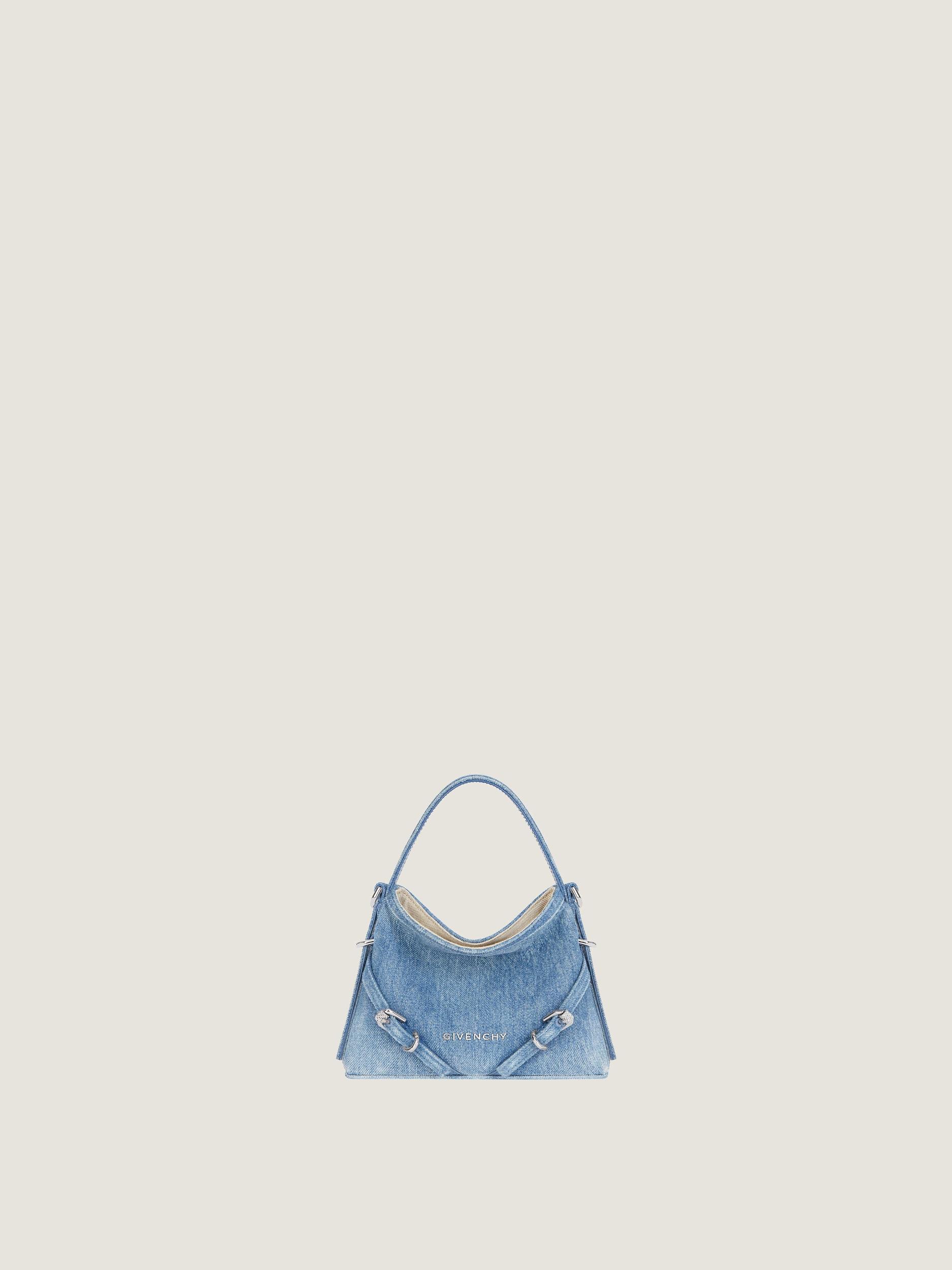 Nano Voyou bag in washed denim Product Image