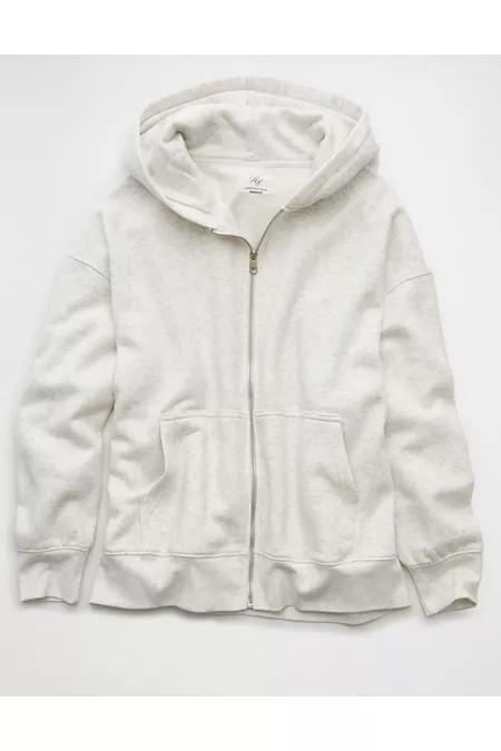 AE Everyday Luxe Oversized Zip-Up Hoodie Women's Product Image