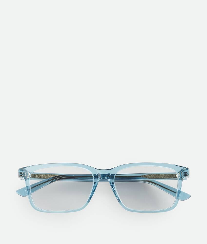 Classic Rectangular Eyeglasses in Light blue/transparent Product Image