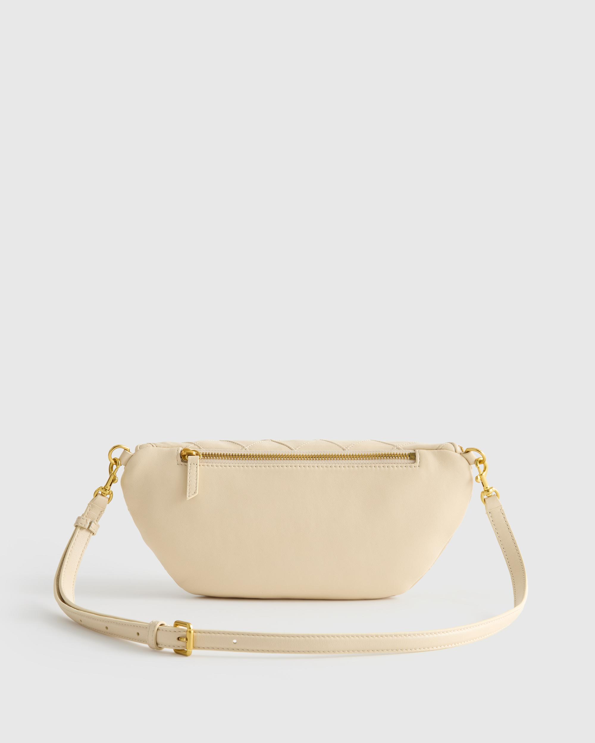 Quince | Women's Italian Leather Diamond Stitch Sling Product Image