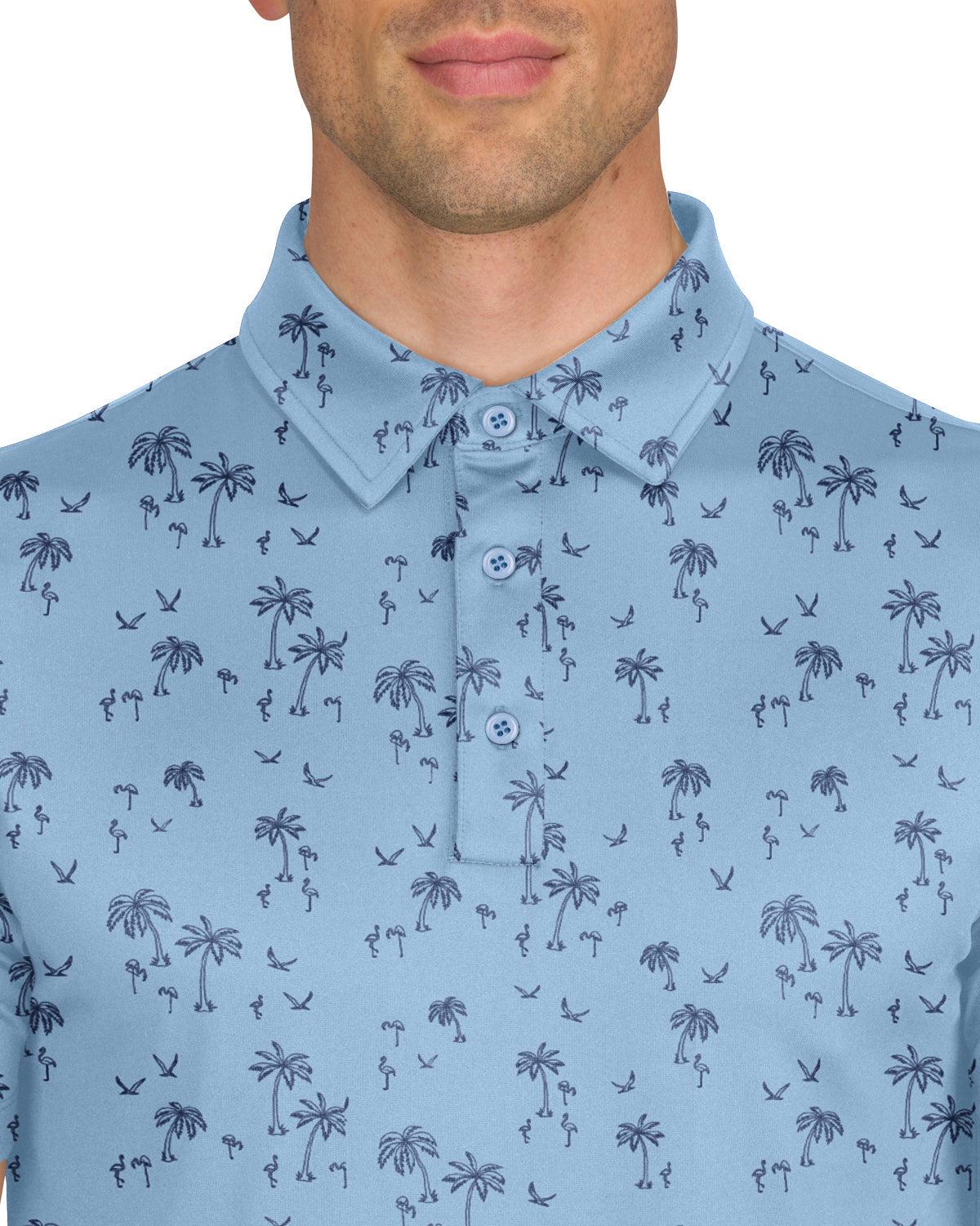 Three Sixty Six Men’s Print Golf Polos Male Product Image