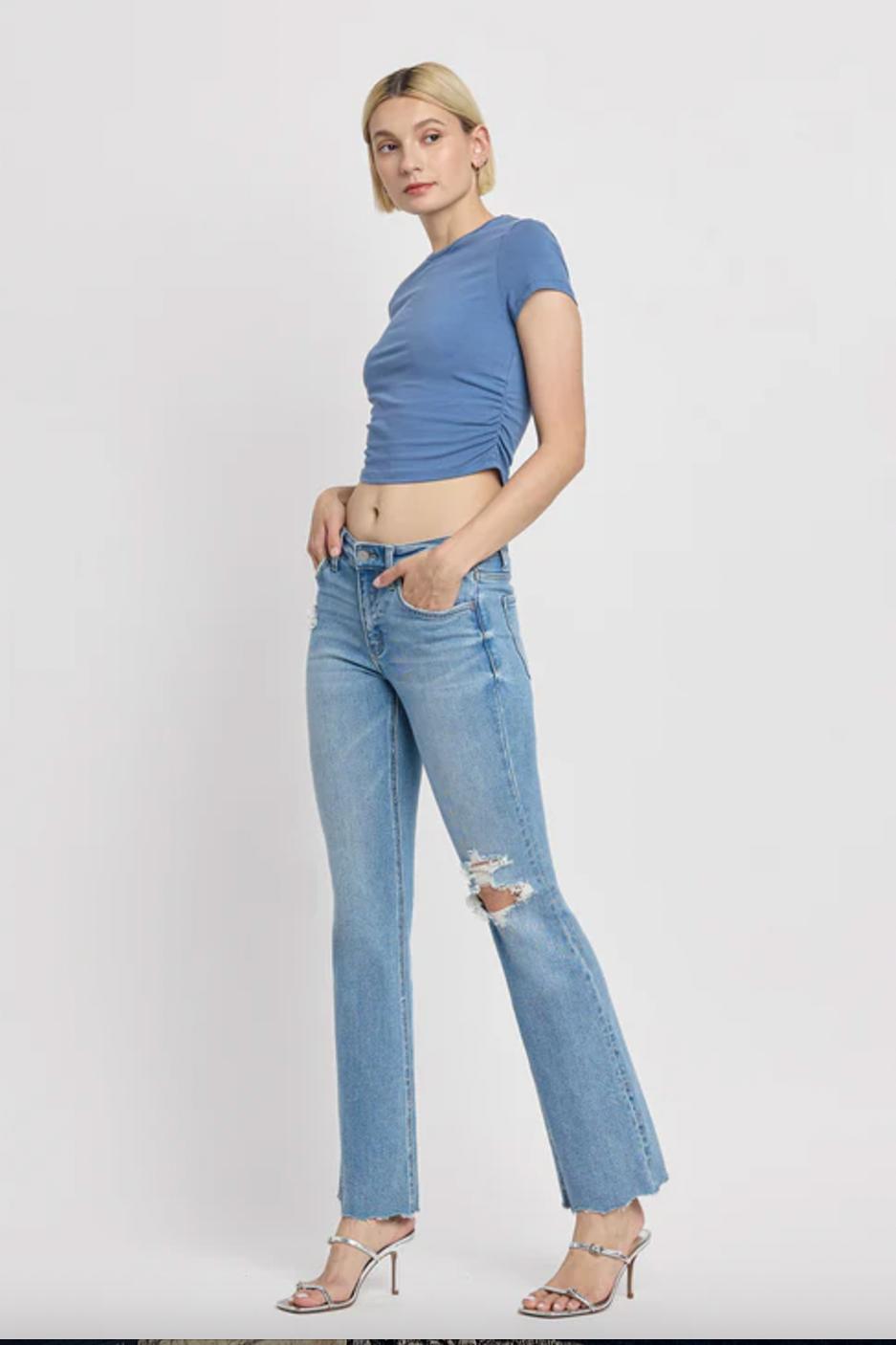 Timely Mid Rise Boot Cut Jean Product Image