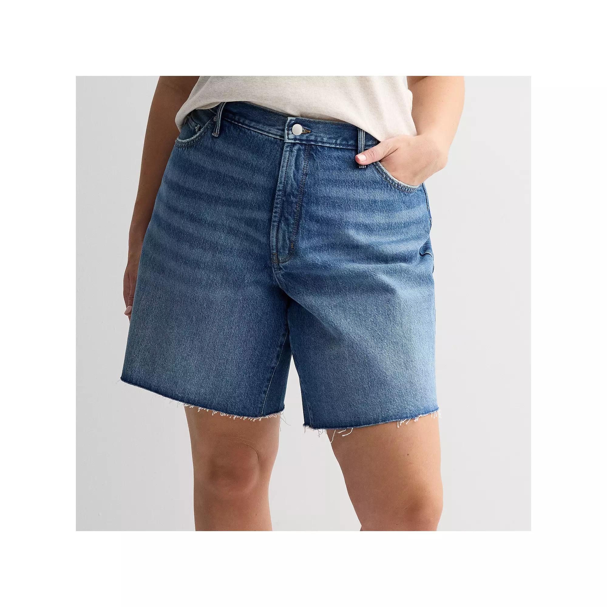 Plus Size Sonoma Goods For Life® Relaxed Bermuda Shorts, Women's, Size: 24 W, Medium Blue Product Image