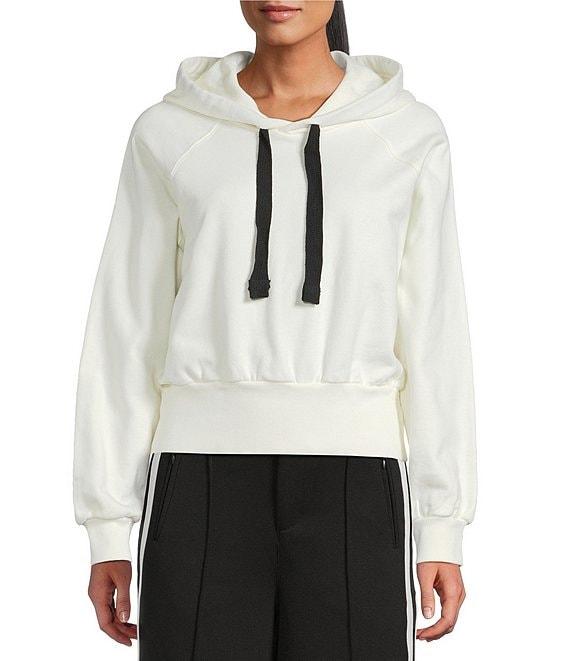 City Blues Knit French Terry Long Sleeve Cropped Hooded Sweatshirt Product Image