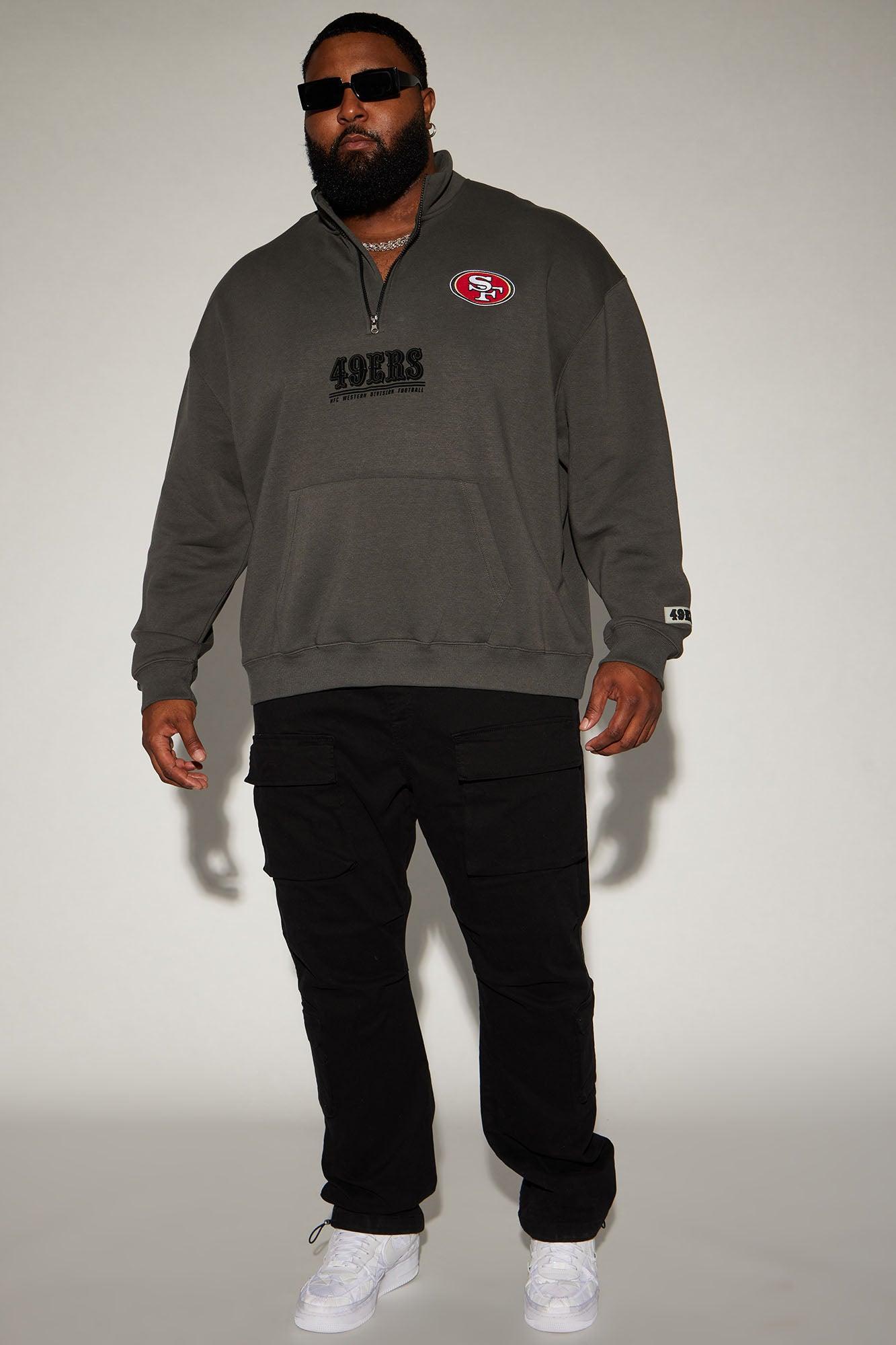 49ers Essential Quarter Zip Sweatershirt - Grey/combo Male Product Image