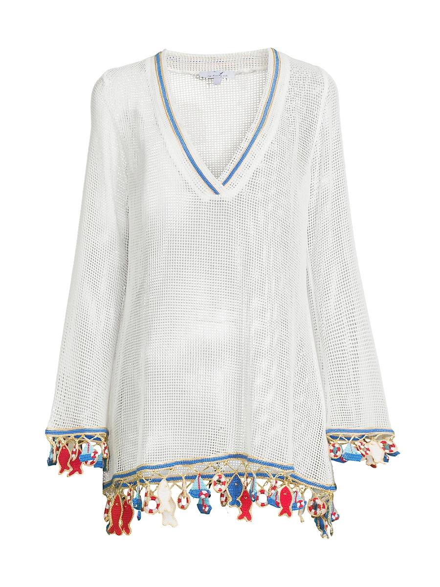 Womens Poisson Mesh Long-Sleeve Tunic Product Image