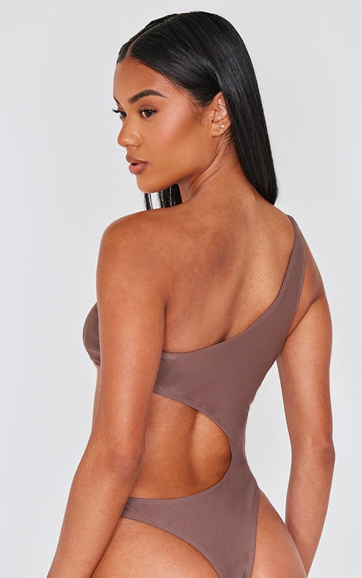 Chocolate Stone Trim Cut Out Swimsuit Product Image