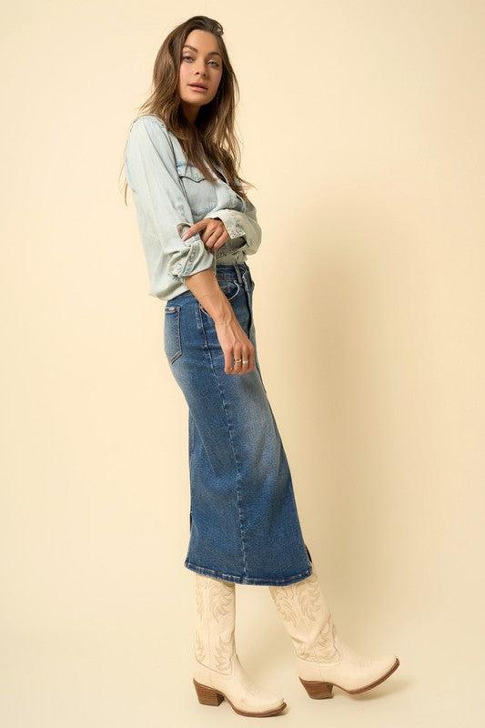 CROSSOVER MIDI SKIRT Product Image