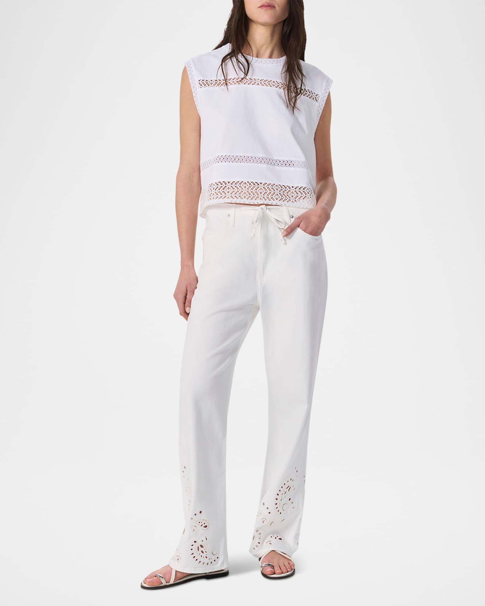 Rosie Embroidered Muscle Tank Top Product Image