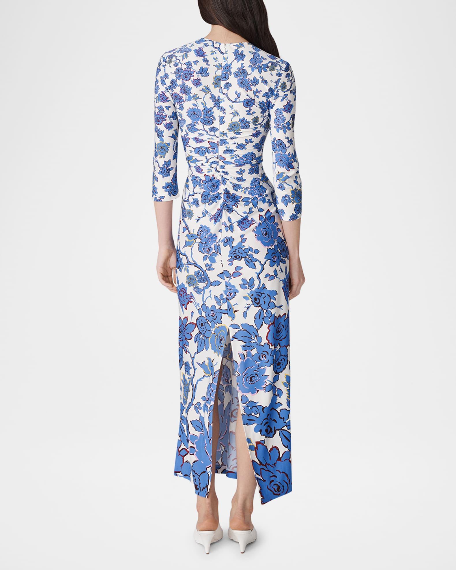 Alba Ruched Floral-Print Maxi Dress Product Image
