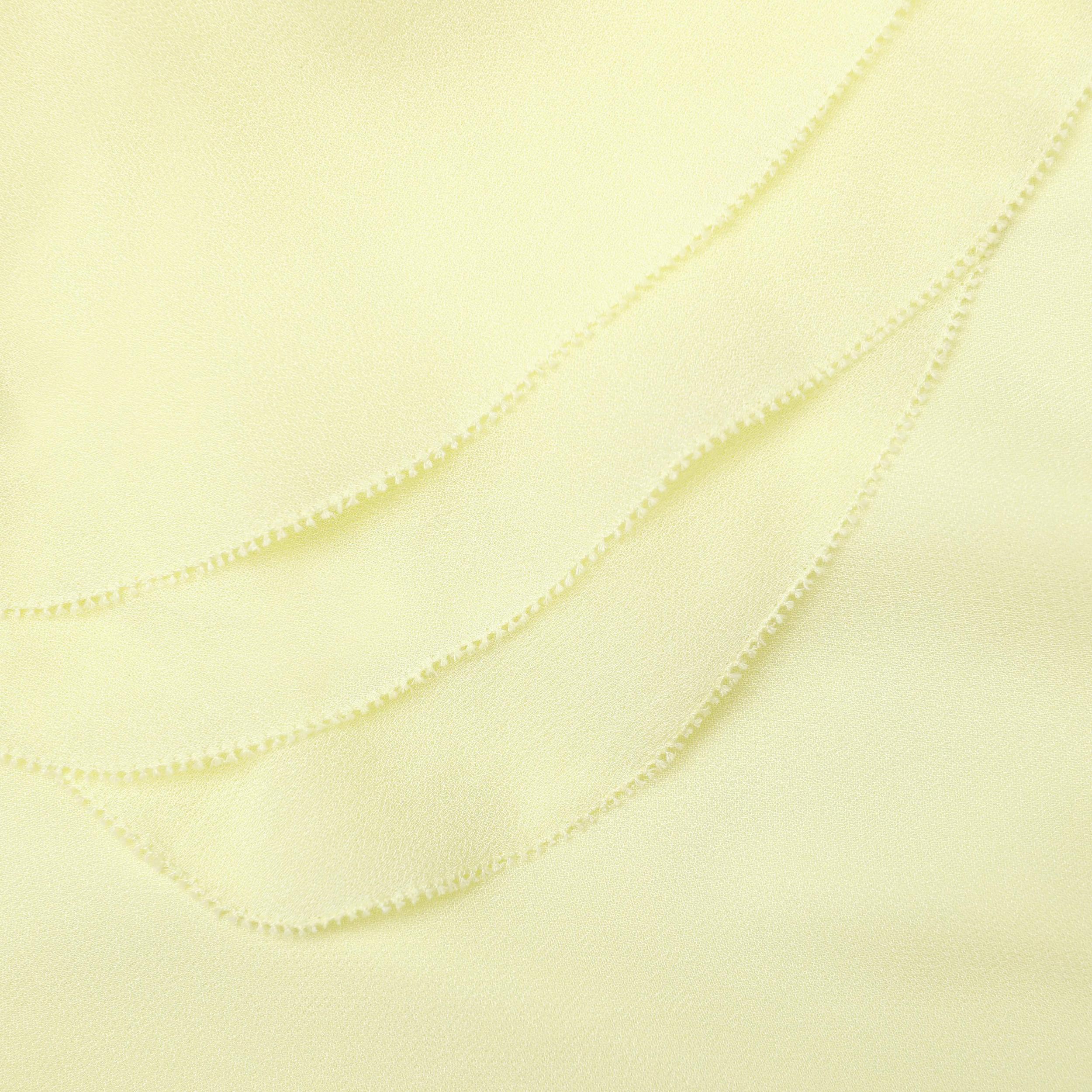 Yellow Georgette Frill Midi Dress Product Image