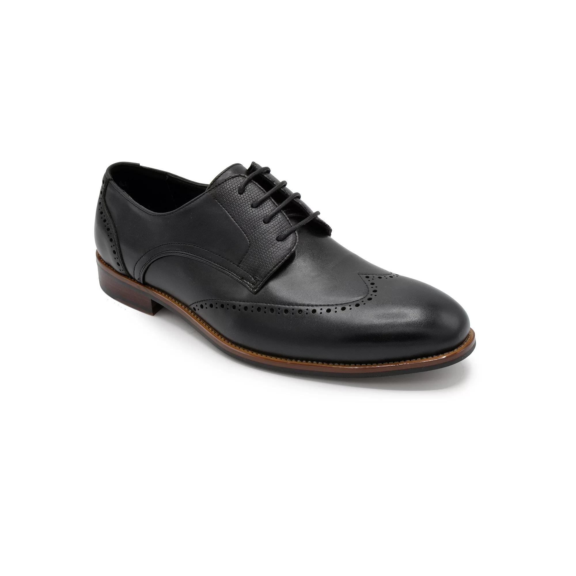 Aston Marc Men's Classic Wingtip Dress Shoes, Size: 10, Black Product Image