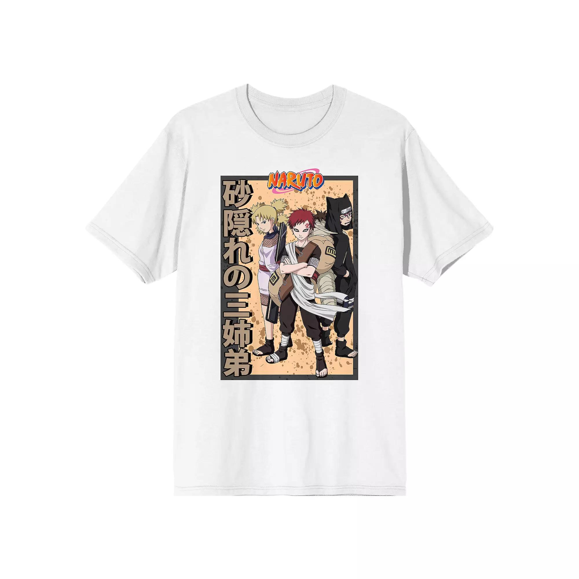 Men's Naruto Classic Gaara and Temari Tee, Size: Large, White Product Image