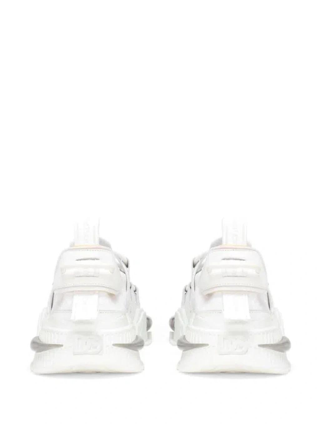 DOLCE & GABBANA White Sneakers With Modern Silhouette And Unique Lacing System Product Image