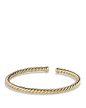 Womens Cable Flex Bracelet in 18K Yellow Gold, 4mm Product Image