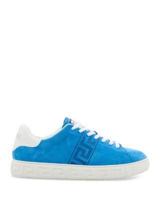 Men's Embroidered La Greca Suede Sneakers Product Image