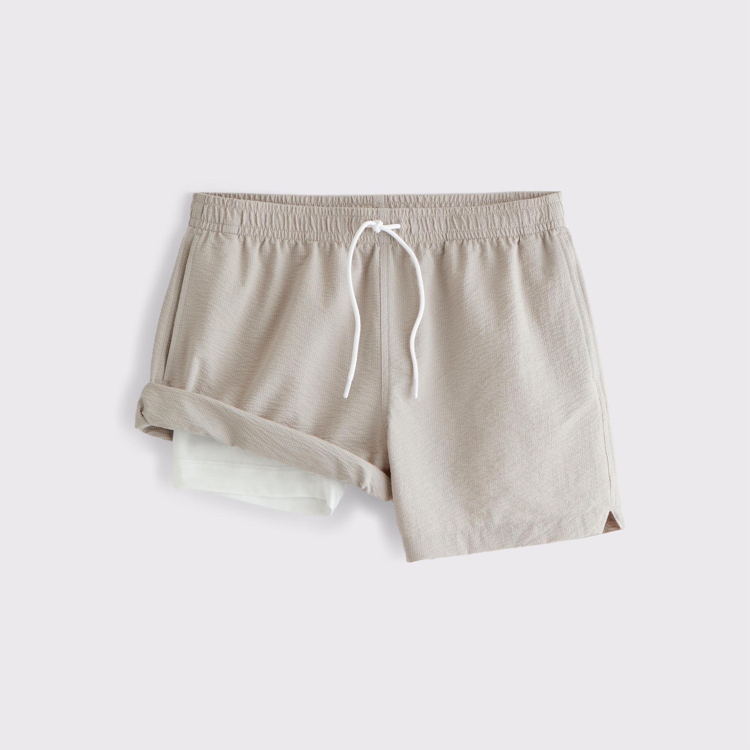 Pull-On Micro-Seersucker Swim Trunk Product Image