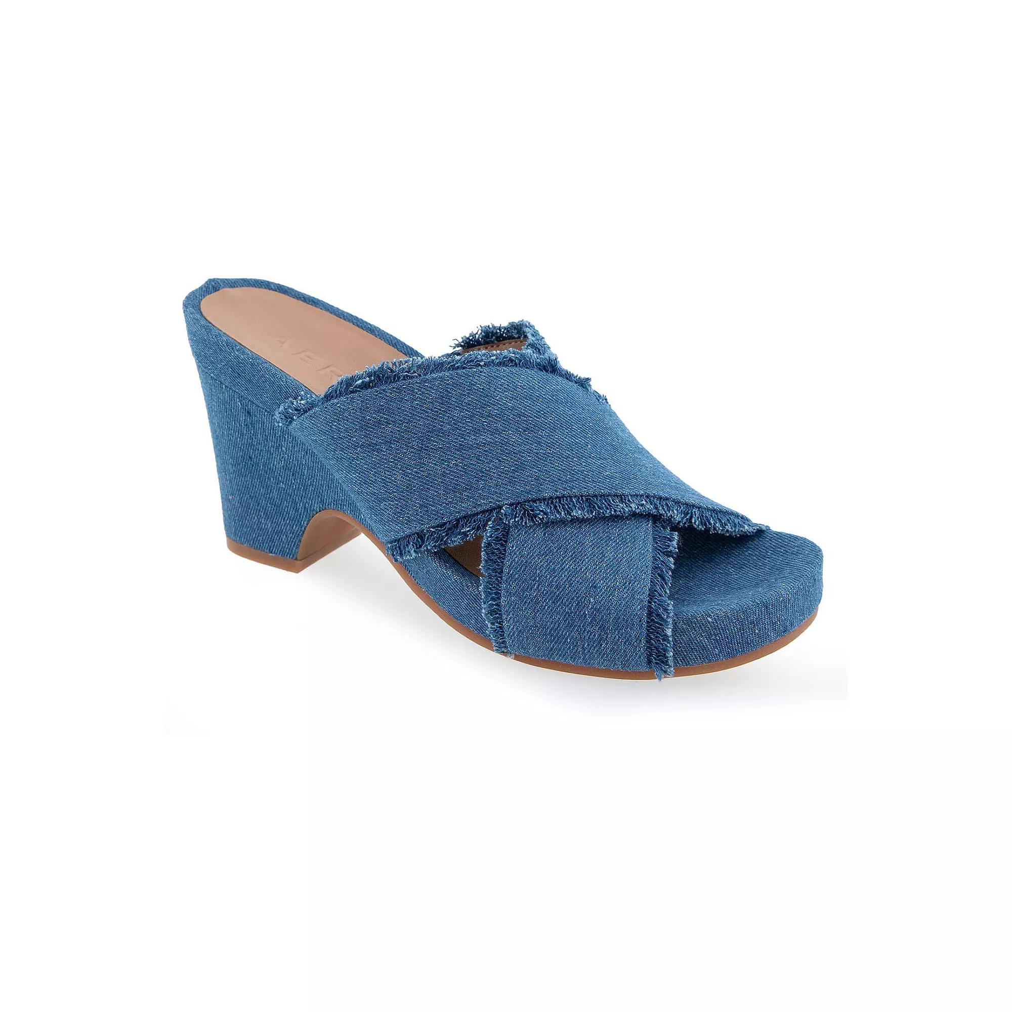 Aerosoles Madina Women's Wedge Sandals, Size: 8 Medium, Medium Blue Blue Product Image
