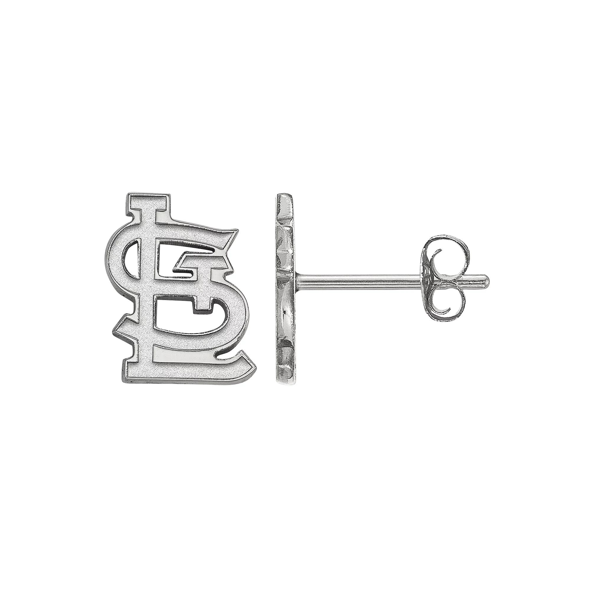 LogoArt Sterling Silver St. Louis Cardinals Extra-Small Post Earrings, Women's, Size: 9MM Product Image