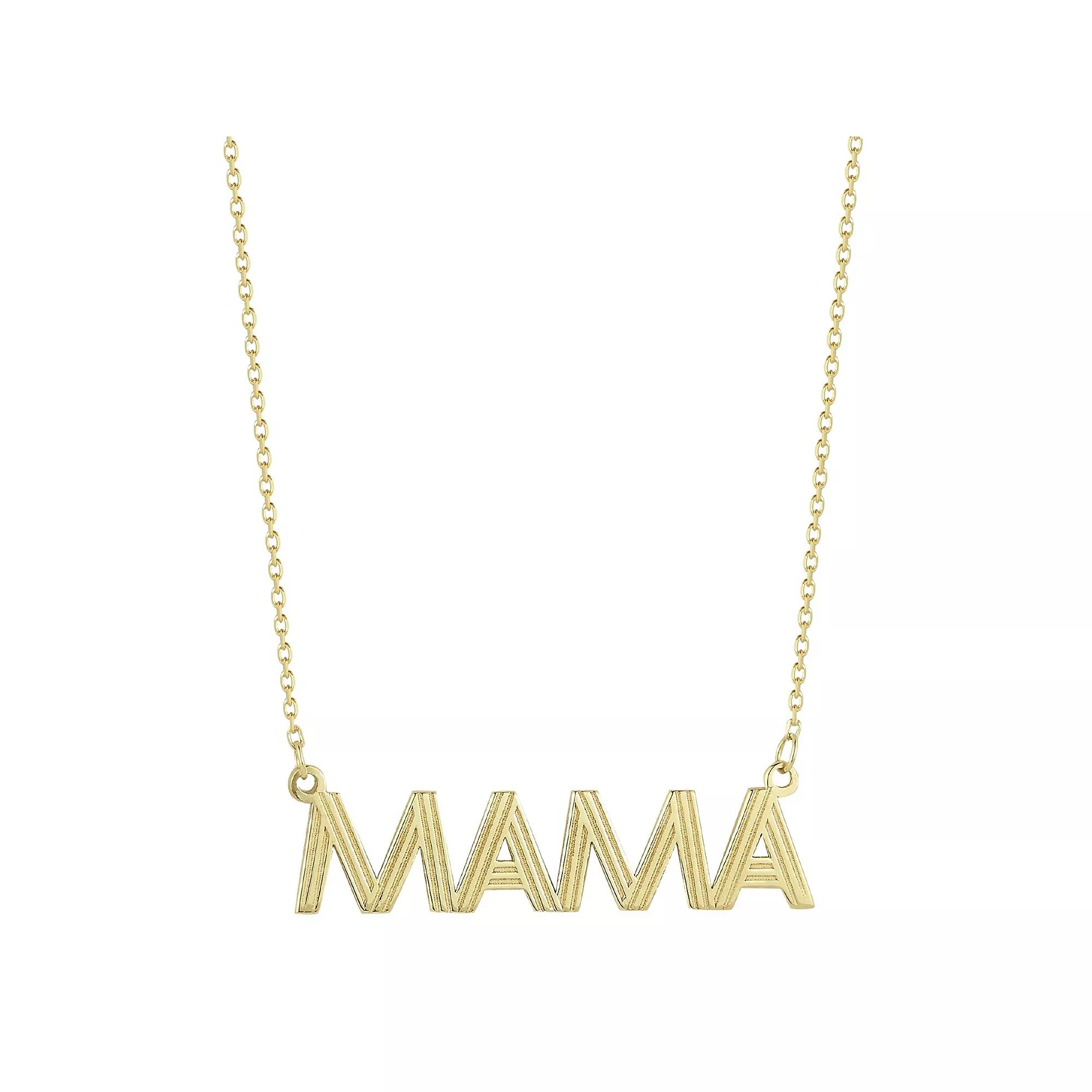 LUMINOR GOLD 14k Gold Vintage "MAMA" Pendant Necklace, Women's, Size: 18", Yellow Product Image