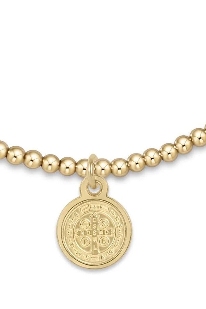 Classic Gold 2MM Blessing Disc Small Charm Bracelet Product Image
