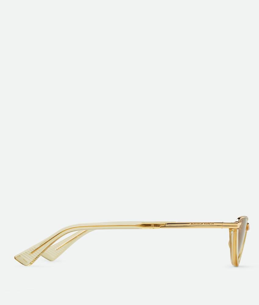 Classic Cat Eye Sunglasses in Yellow/brown Product Image