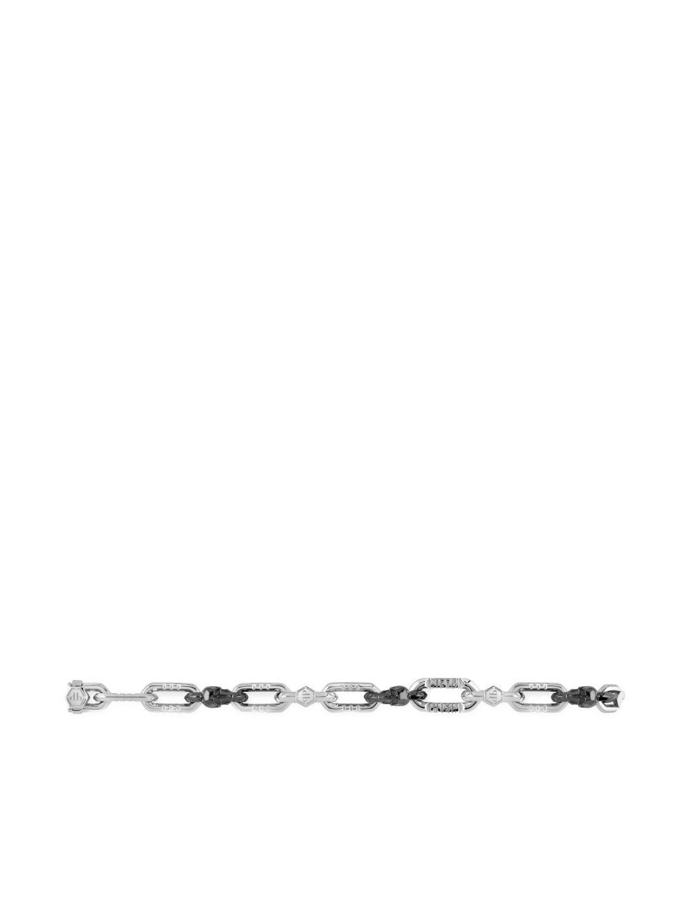 logo-plaque calfskin bracelet Product Image