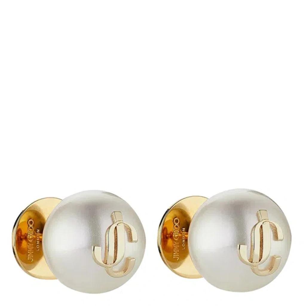 debossed-logo pearl earrings  Product Image