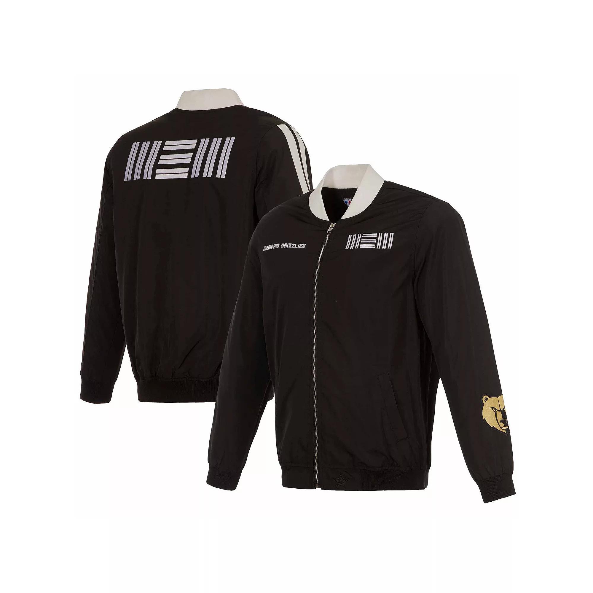 Mens JH Design Black Memphis Grizzlies 2023/24 City Edition Nylon Full-Zip Bomber Jacket Product Image