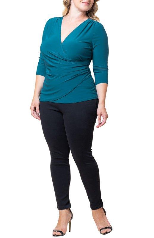 Femme Fatale Faux Wrap Top - Plus Product Image