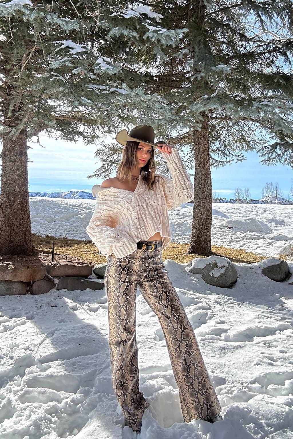 Riverstone Cream Cableknit Sweater Product Image