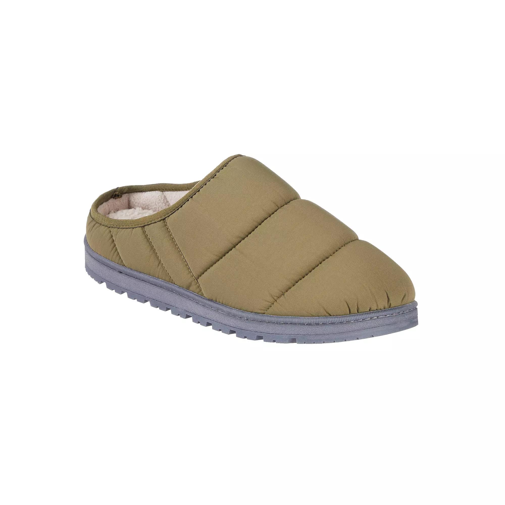 isotoner Rhys Cooling Memory Foam Men's Puffer Clog Slippers, Size: XS, Loden Product Image
