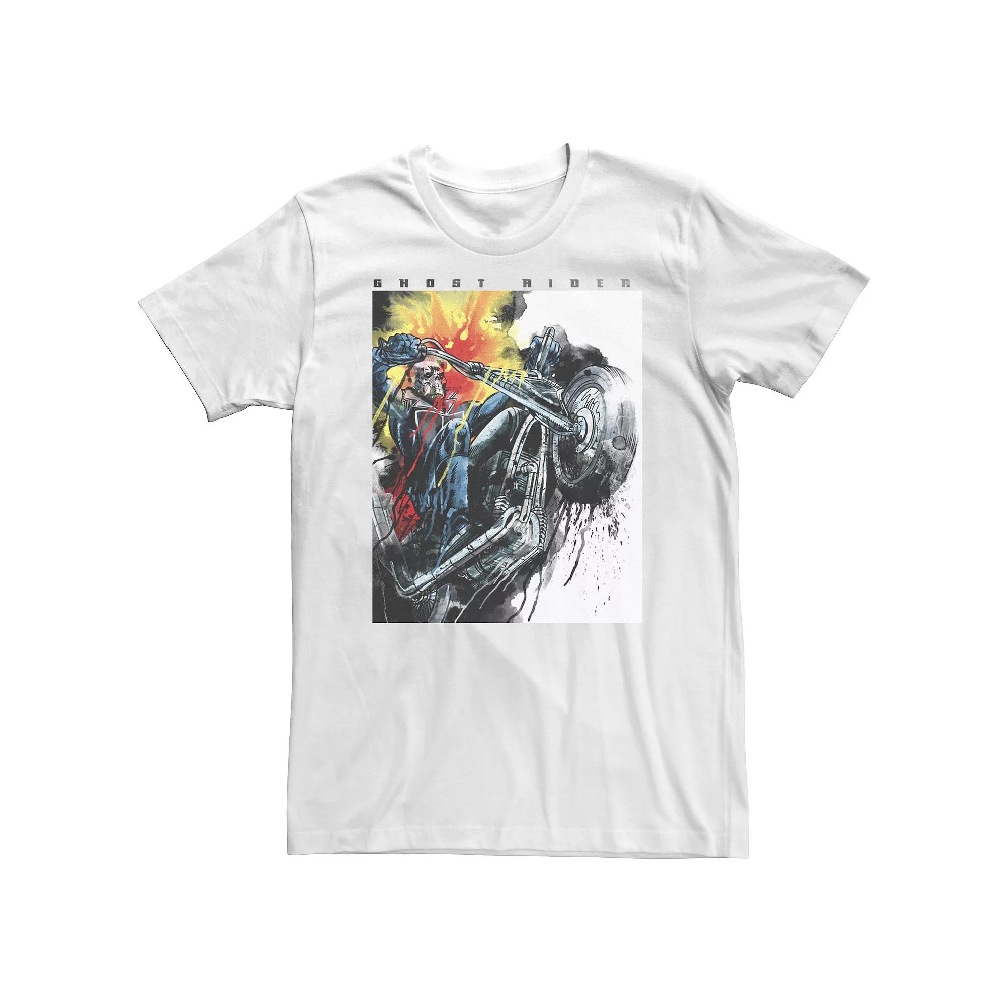Big & Tall Marvel Ghost Rider Motorcycle Poster Tee, Men's,  Product Image