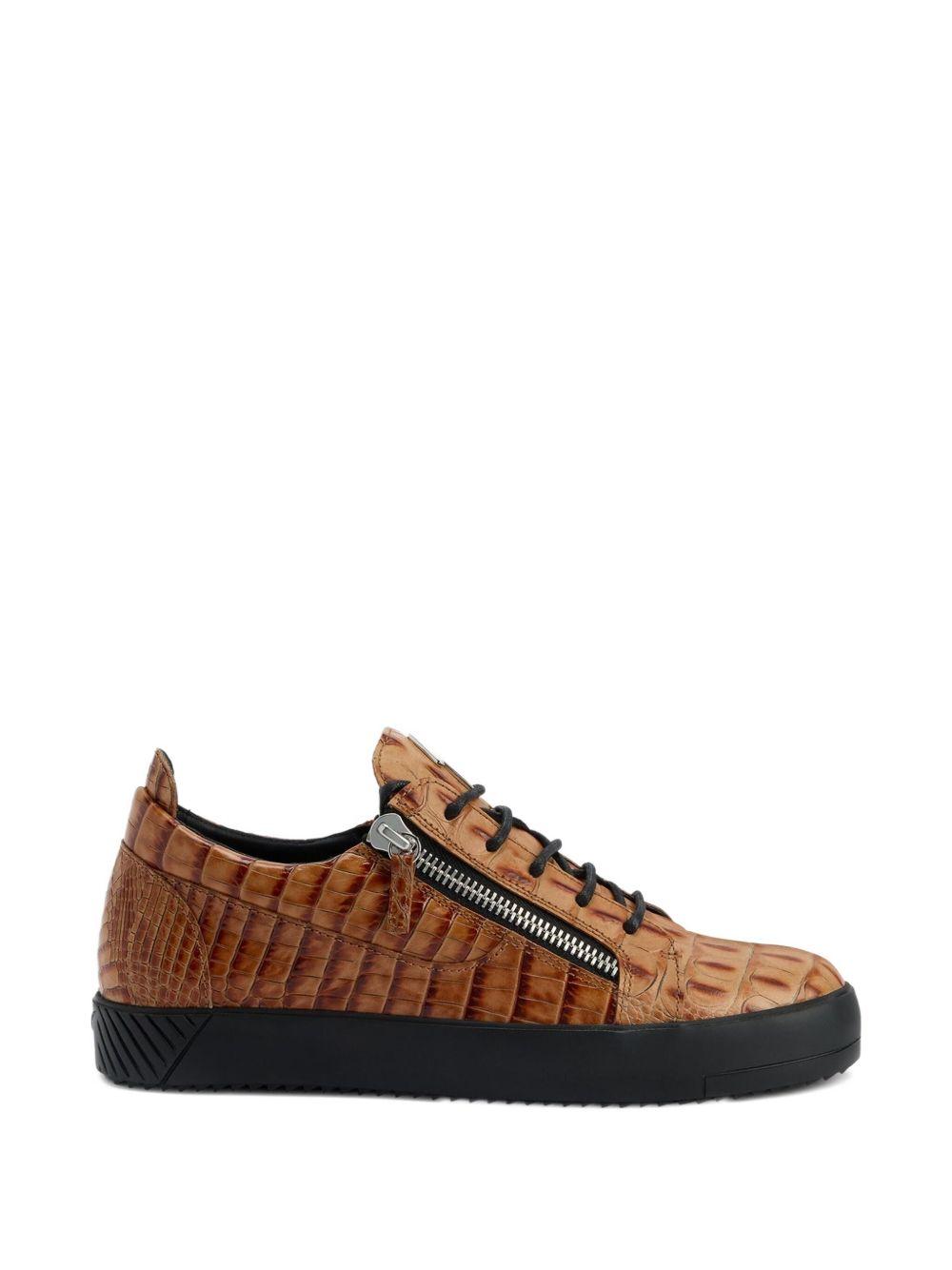 Frankie crocodile-effect sneakers Product Image