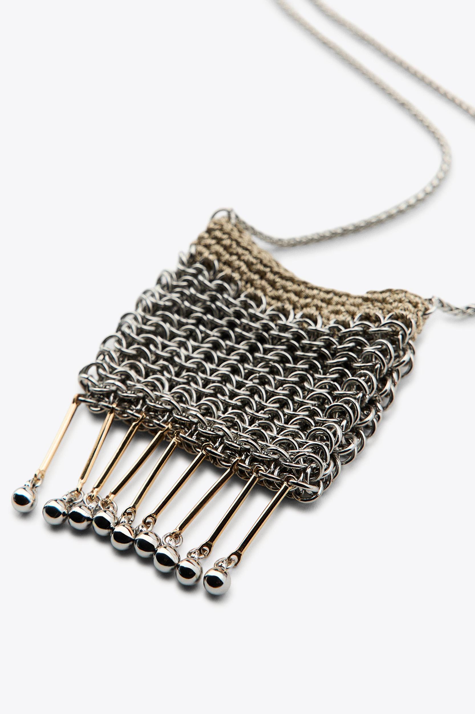 METALLIC MESH FRINGE MINI BAG Product Image