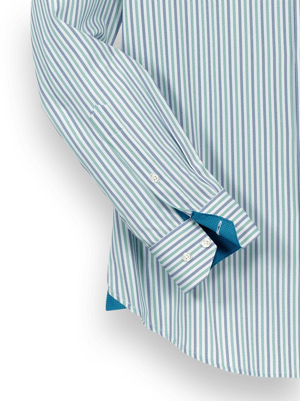 Performance Stretch Stripe Casual Shirt - Blue/green Product Image