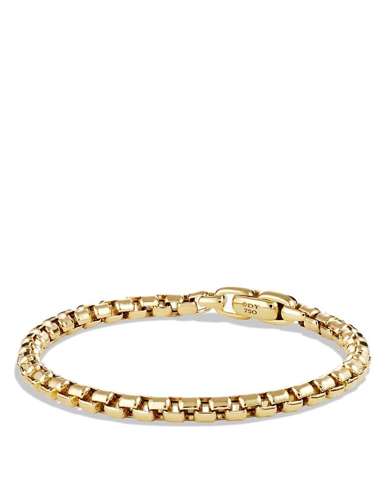 Mens Box Chain Bracelet in 18K Yellow Gold, 5mm Product Image