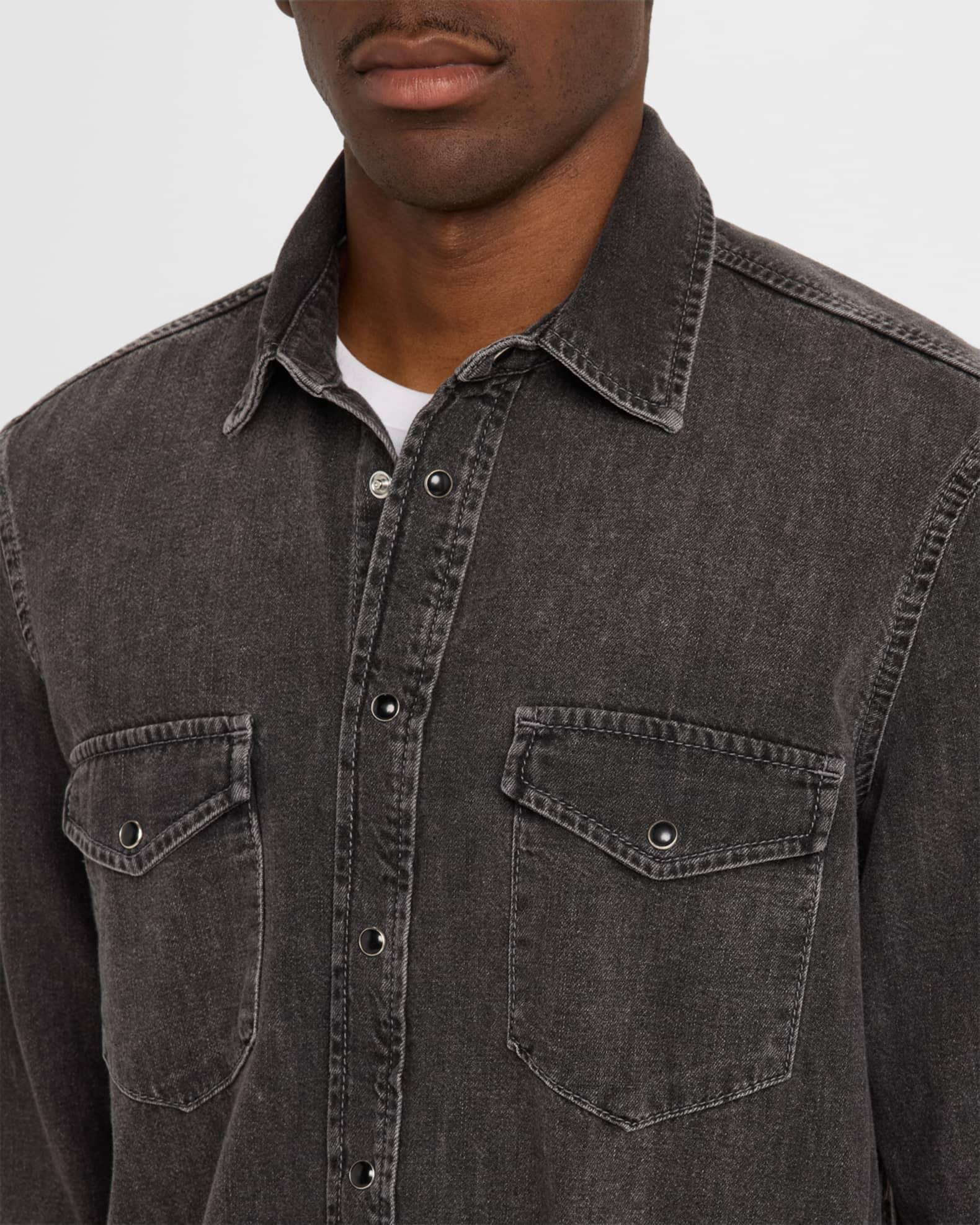 Men's Modern Denim Western Shirt Product Image
