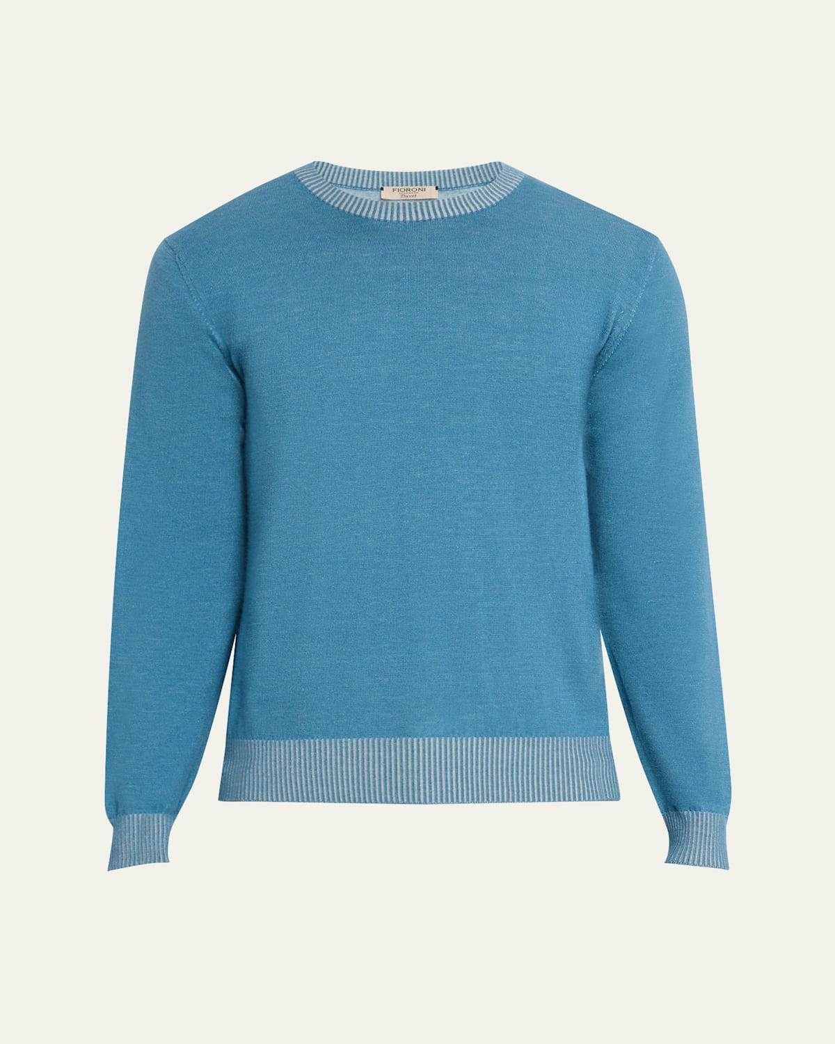 Mens Cotton and Cashmere Duvet Vanise Crewneck Sweater Product Image