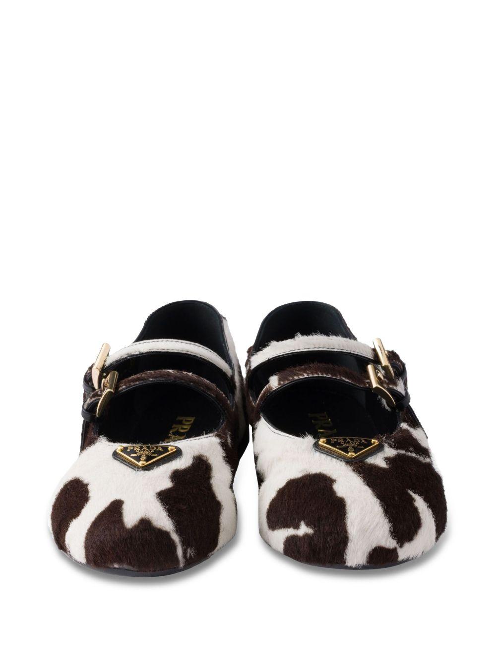 cow-print ballet flats Product Image