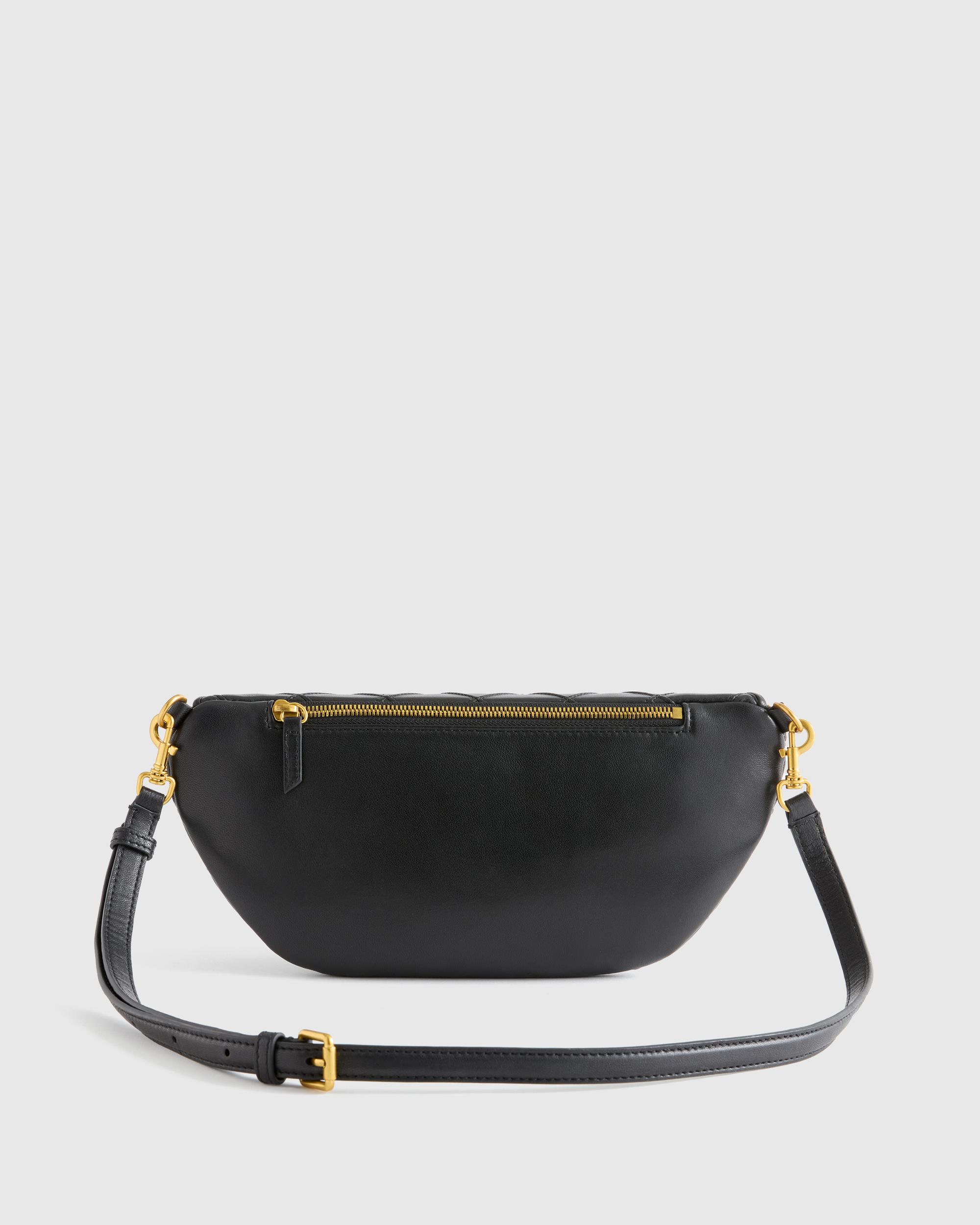 Quince | Women's Italian Leather Diamond Stitch Sling Product Image