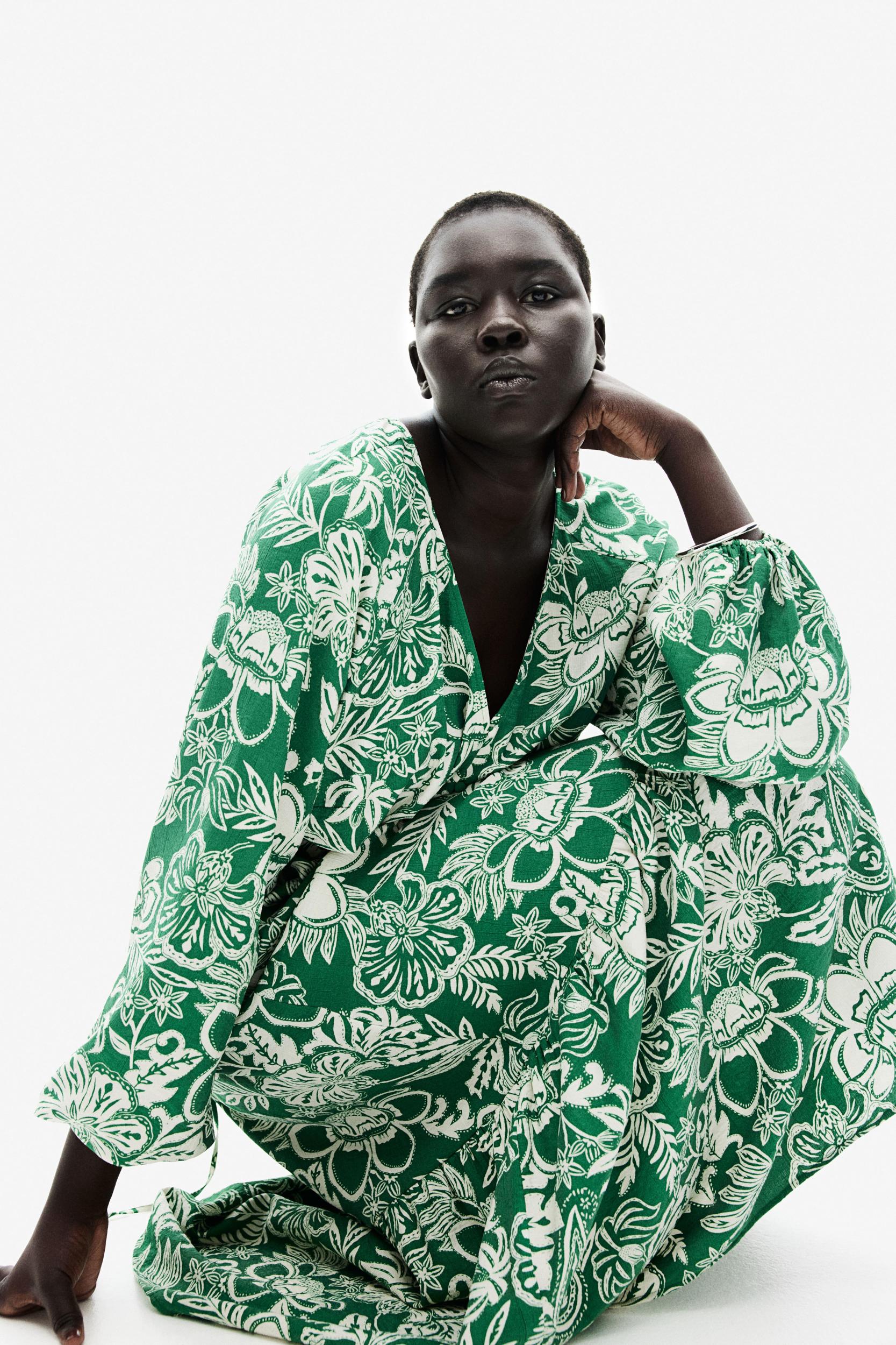 Tie-belt Crêpe Dress Product Image