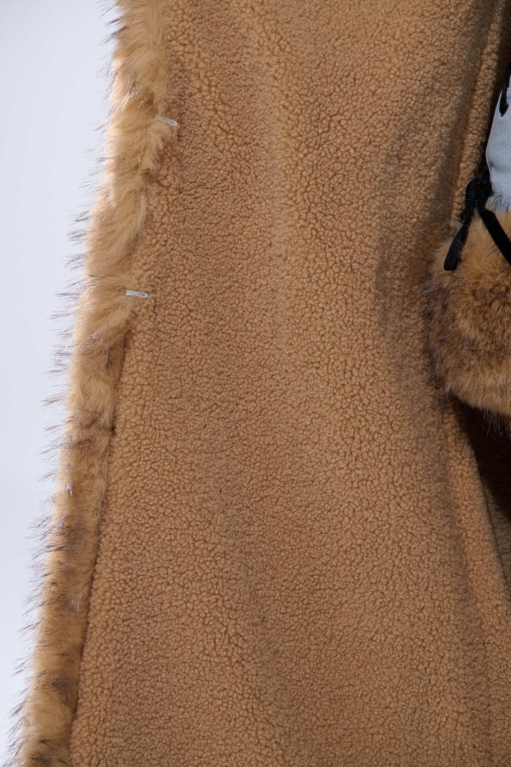 ERYKAH FUR TRIM DENIM TRENCH Product Image