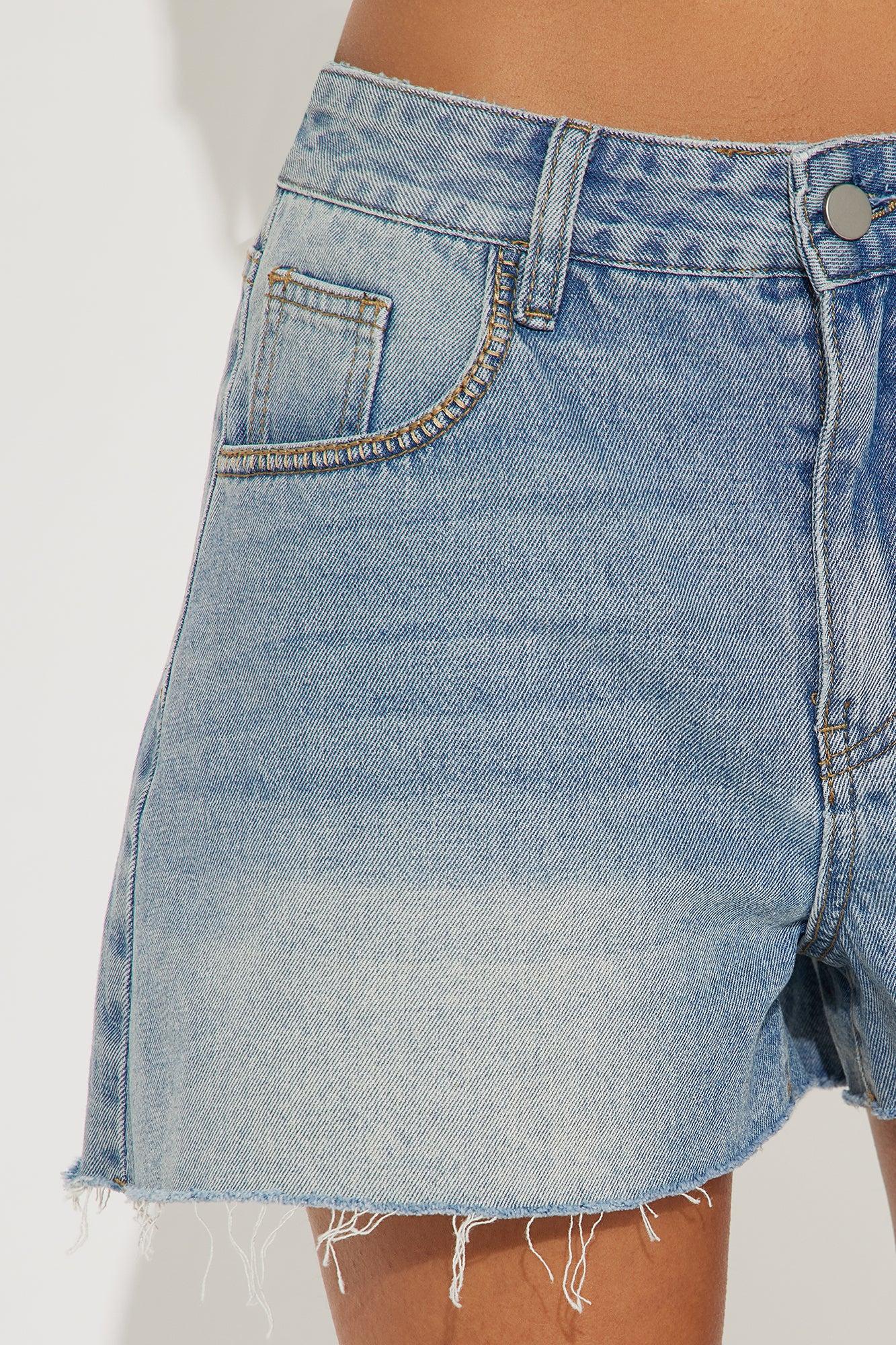 Beach House A-Line Denim Shorts - Medium Wash Female Product Image