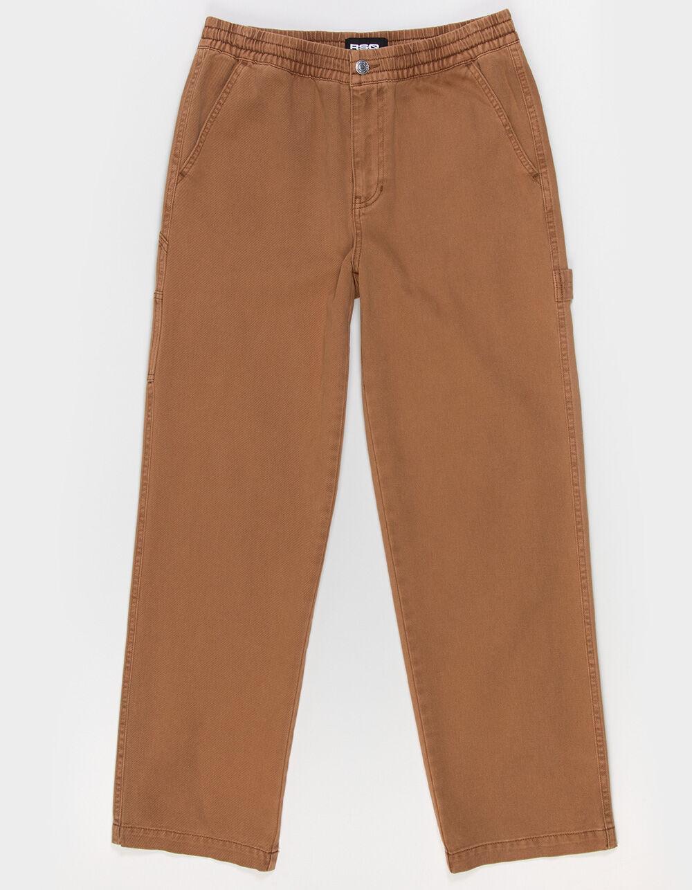 RSQ Mens Straight Fit Pull On Carpenter Pants - TOFFEE Product Image
